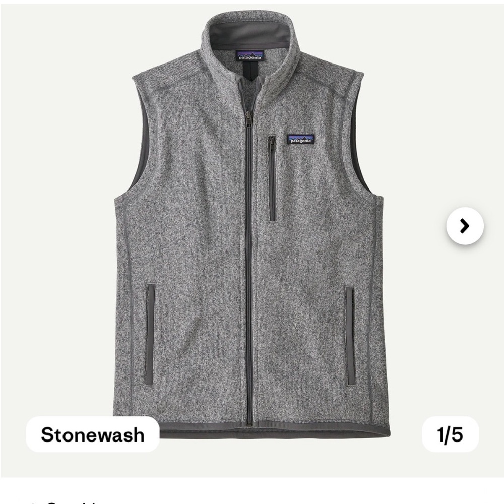 Men’s Patagonia Better Sweater vest - Size Large - Heather Gray